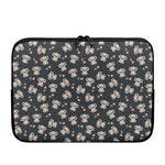 Baby Koala And Floral Pattern Print Laptop Sleeve