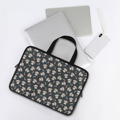 Baby Koala And Floral Pattern Print Laptop Sleeve With Handle