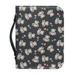 Baby Koala And Floral Pattern Print Leather Bible Cover