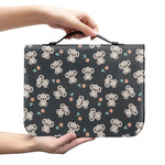 Baby Koala And Floral Pattern Print Leather Bible Cover