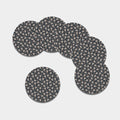 Baby Koala And Floral Pattern Print Leather Coaster Set