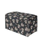 Baby Koala And Floral Pattern Print Leather Tissue Box Cover
