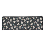 Baby Koala And Floral Pattern Print Long Kitchen Mat