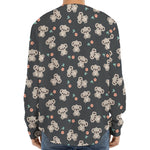 Baby Koala And Floral Pattern Print Long Sleeve Baseball Jersey