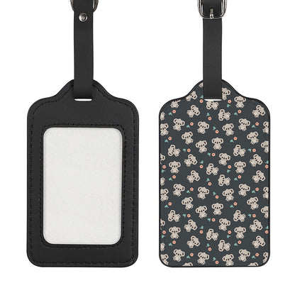 Baby Koala And Floral Pattern Print Luggage Tag