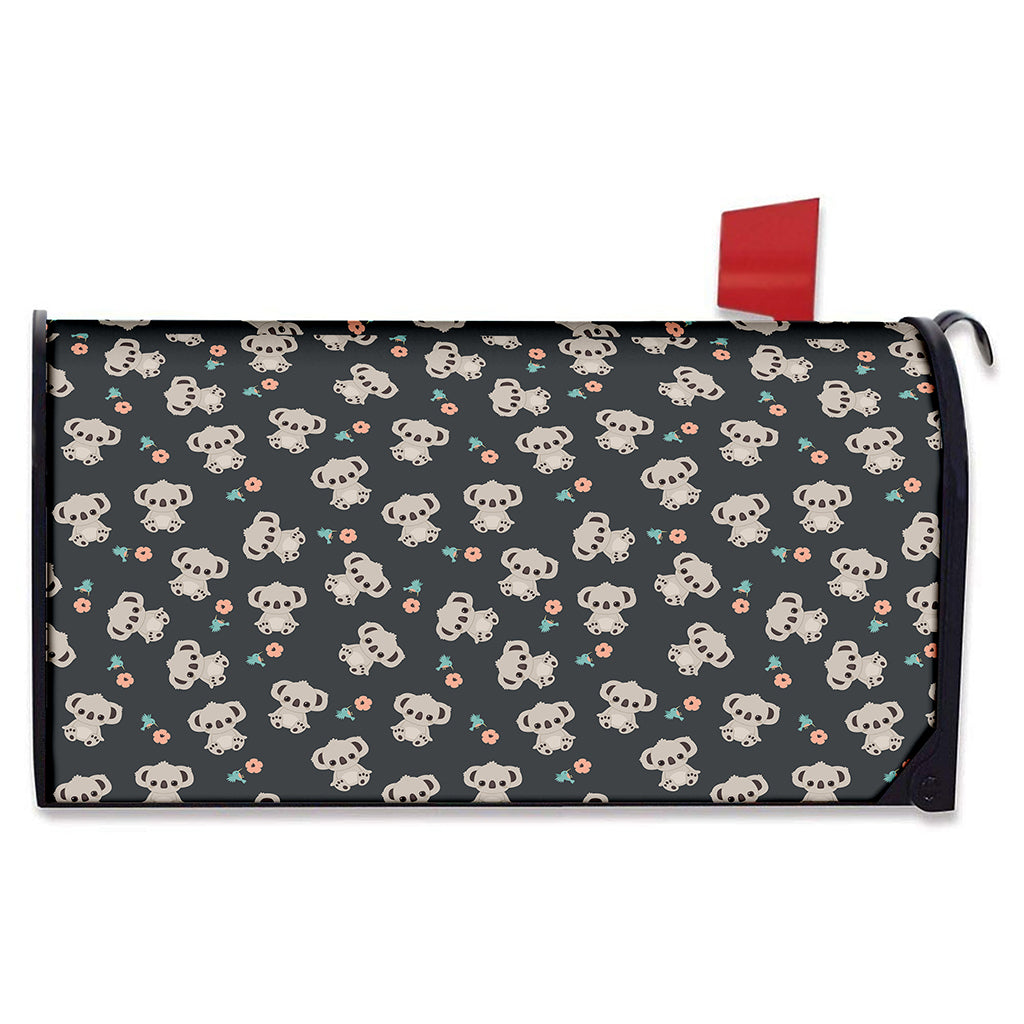 Baby Koala And Floral Pattern Print Mailbox Cover