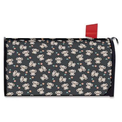 Baby Koala And Floral Pattern Print Mailbox Cover