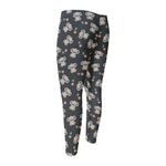 Baby Koala And Floral Pattern Print Men's Compression Pants