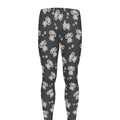 Baby Koala And Floral Pattern Print Men's Leggings