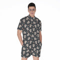 Baby Koala And Floral Pattern Print Men's Romper