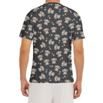 Baby Koala And Floral Pattern Print Men's Short Sleeve Rash Guard