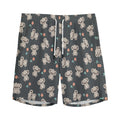 Baby Koala And Floral Pattern Print Men's Athletic Shorts