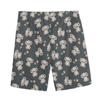 Baby Koala And Floral Pattern Print Men's Sports Shorts