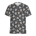 Baby Koala And Floral Pattern Print Men's Sports T-Shirt