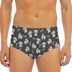 Baby Koala And Floral Pattern Print Men's Triangle Swim Briefs