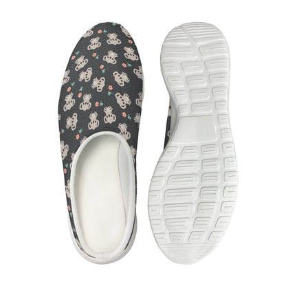 Baby Koala And Floral Pattern Print Mesh Casual Shoes