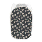 Baby Koala And Floral Pattern Print Mesh Laundry Hamper