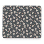 Baby Koala And Floral Pattern Print Mouse Pad