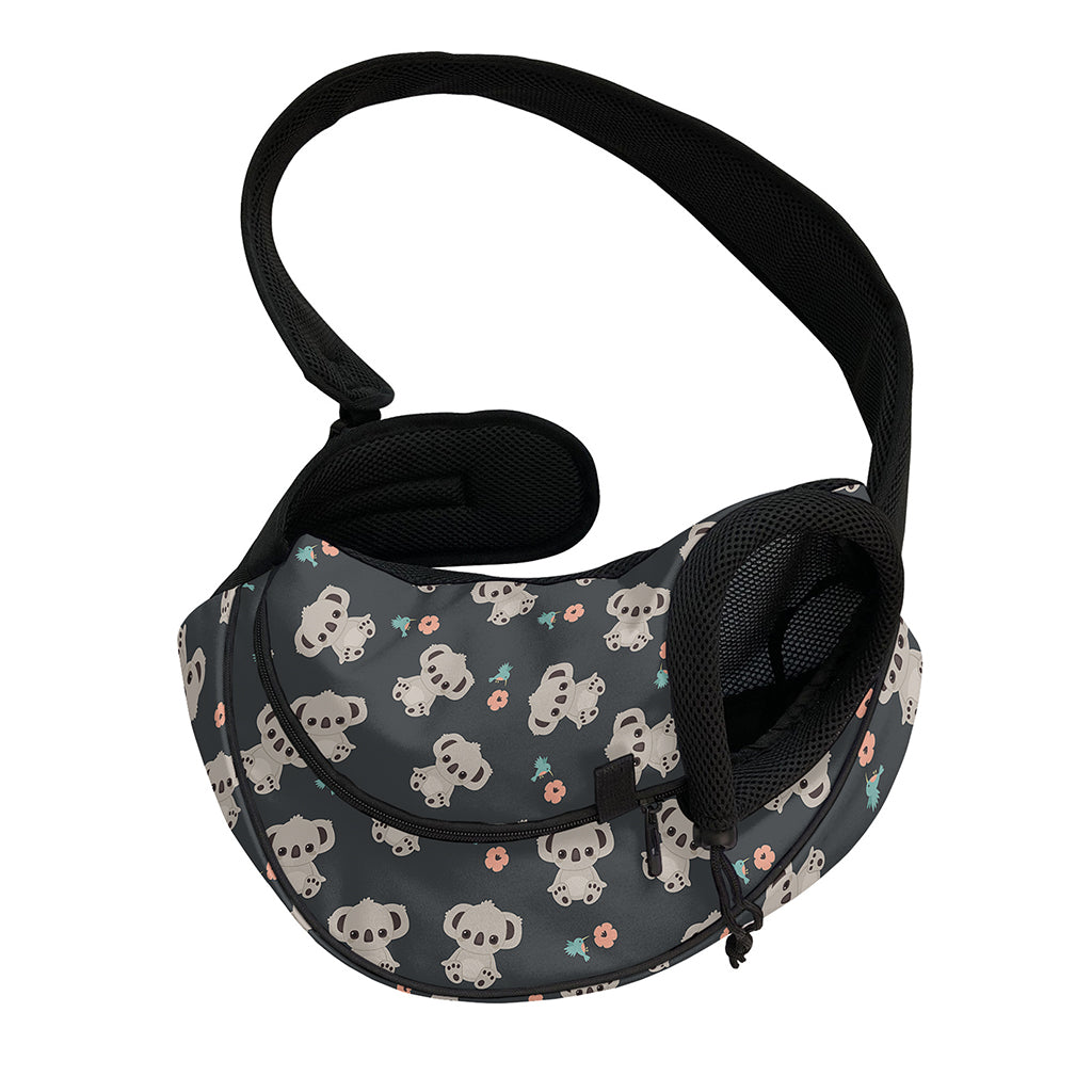 Baby Koala And Floral Pattern Print Pet Sling Carrier