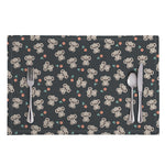 Baby Koala And Floral Pattern Print Placemat
