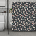 Baby Koala And Floral Pattern Print Polyester Shower Curtain