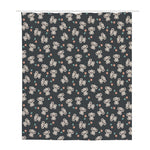 Baby Koala And Floral Pattern Print Polyester Shower Curtain