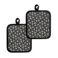 Baby Koala And Floral Pattern Print Pot Holders