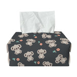 Baby Koala And Floral Pattern Print Rectangle Tissue Box Cover