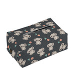 Baby Koala And Floral Pattern Print Rectangle Tissue Box Cover