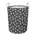Baby Koala And Floral Pattern Print Round Laundry Basket