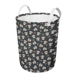 Baby Koala And Floral Pattern Print Round Laundry Basket