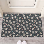 Baby Koala And Floral Pattern Print Rubber Doormat