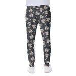 Baby Koala And Floral Pattern Print Scuba Joggers
