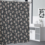 Baby Koala And Floral Pattern Print Shower Curtain