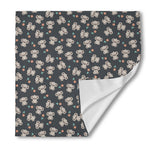 Baby Koala And Floral Pattern Print Silk Bandana
