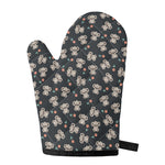 Baby Koala And Floral Pattern Print Single Oven Mitt