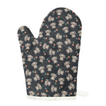 Baby Koala And Floral Pattern Print Single Oven Mitt
