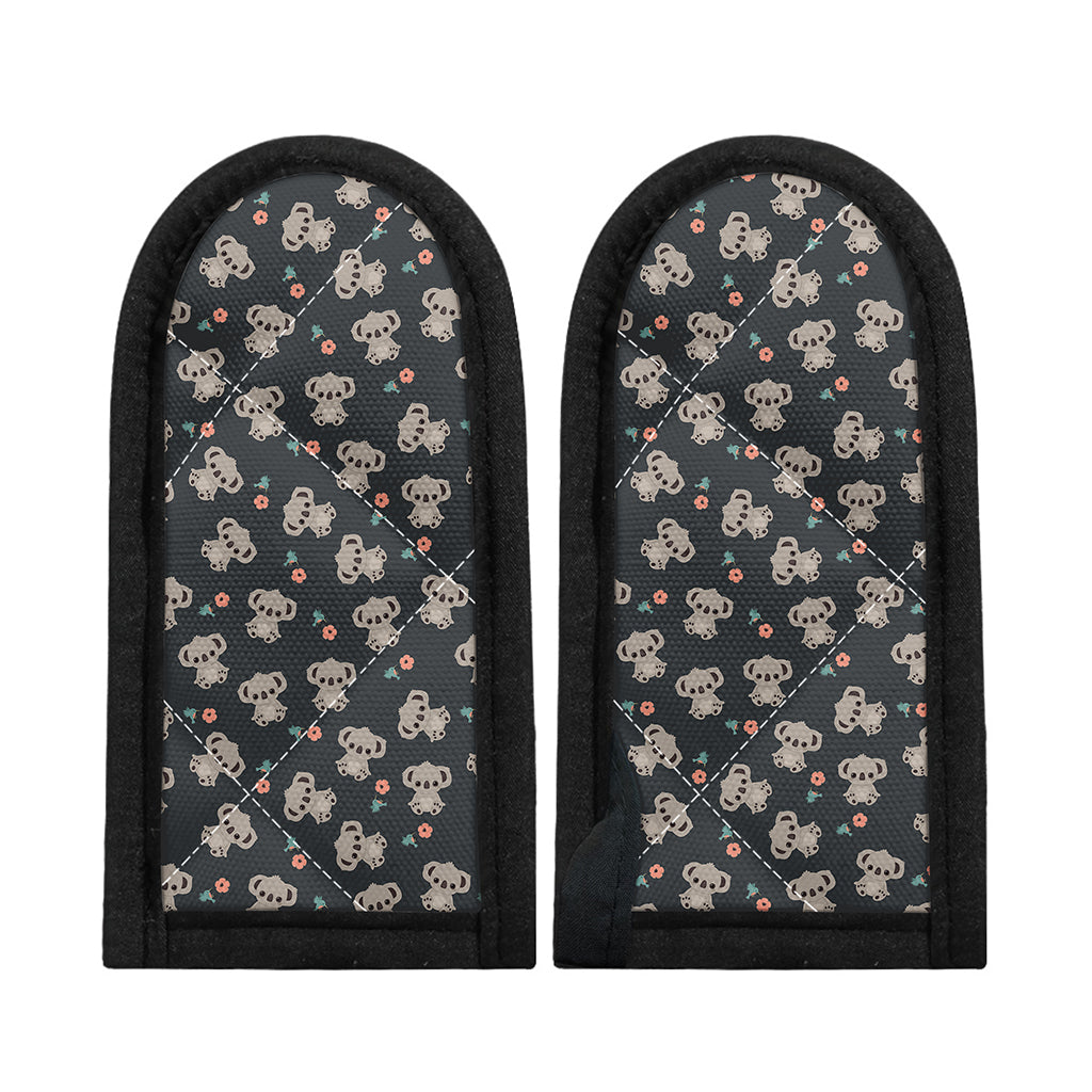 Baby Koala And Floral Pattern Print Skillet Handle Cover