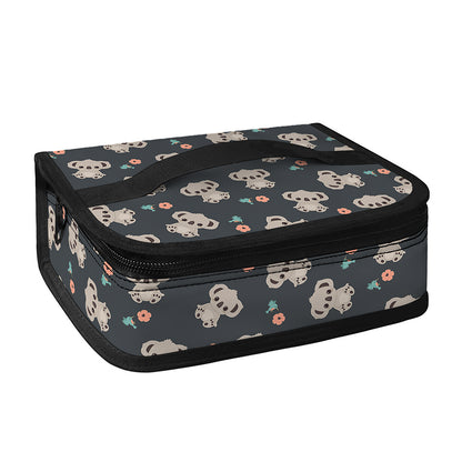 Baby Koala And Floral Pattern Print Small Lunch Bag