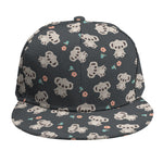 Baby Koala And Floral Pattern Print Snapback Cap