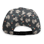 Baby Koala And Floral Pattern Print Snapback Cap