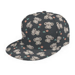 Baby Koala And Floral Pattern Print Snapback Cap