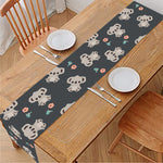 Baby Koala And Floral Pattern Print Table Runner