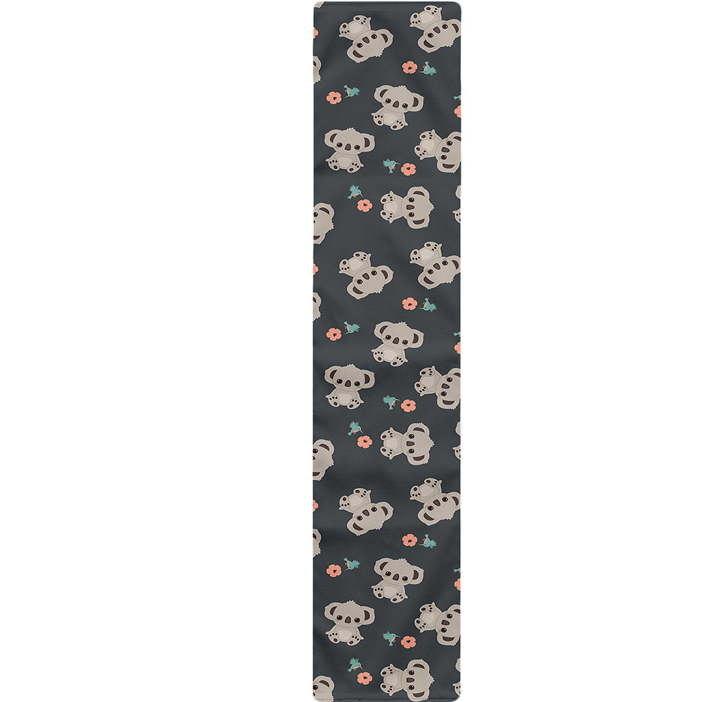 Baby Koala And Floral Pattern Print Table Runner