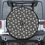 Baby Koala And Floral Pattern Print Tire Cover With Camera Hole