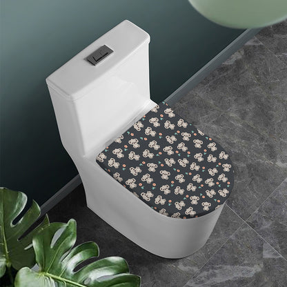 Baby Koala And Floral Pattern Print Toilet Lid Cover