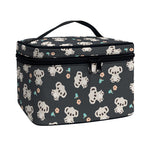 Baby Koala And Floral Pattern Print Travel Makeup Bag