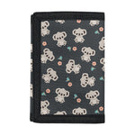Baby Koala And Floral Pattern Print Trifold Wallet