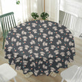 Baby Koala And Floral Pattern Print Waterproof Round Tablecloth