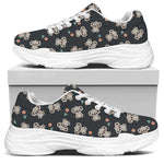 Baby Koala And Floral Pattern Print White Chunky Shoes